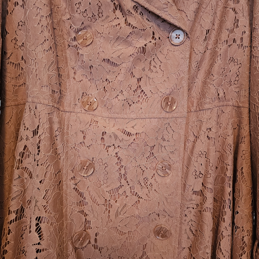 Torrid Pink Lace Pea Coat - Picture 6 of 16